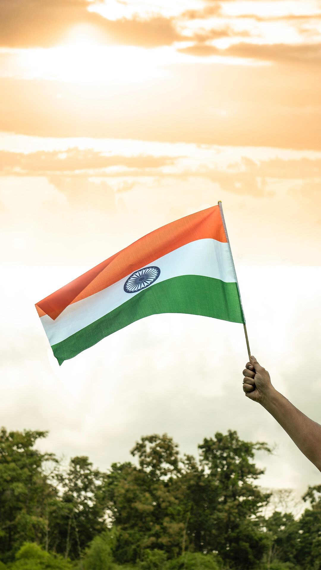 A man holding indian national flag on republic day